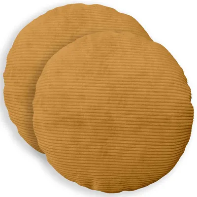 Produktbild von vidaXL Kissenbezug 2 pcs HEERLEN Gelb Ø 50 cm Cord