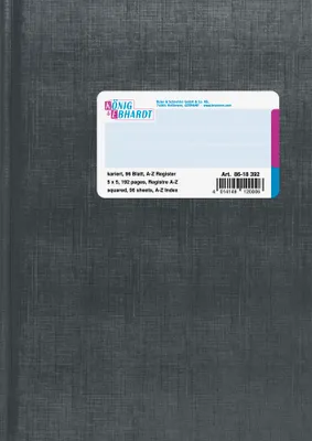 Produktbild von König & Ebhardt 8618392 Geschäftsbuch A5kariert96BlRegister
