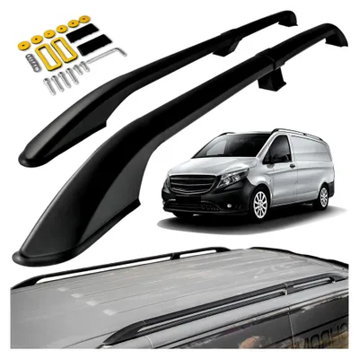 Produktbild von Dachreling Dachträger für Mercedes Vito V-Klasse W447 Extra Long 2014+ | Zur Befestigung von Dachgepäckträgern, Dachboxen oder Dachfahrradträgern; Aluminiumkonstruktion