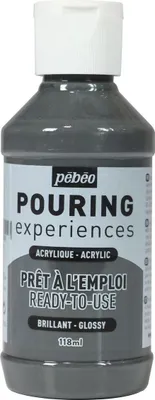 Produktbild von Glänzende Acrylfarbe für Pouring - Grau - 118 ml