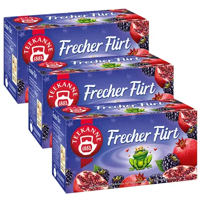 Image de Teekanne Frecher Flirt Grenade à l'arôme de mûre 45g, paquet de 3