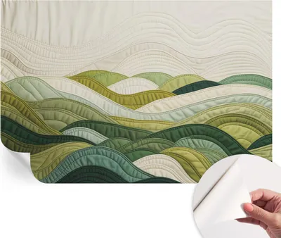 Produktbild von Selbstklebende Wandtapete - Dekorative Tapete für Wohnzimmer - Klebefolie für Wandbilder - Tapetenfolie für Wanddekoration - 104x70 cm - Fabric Hills