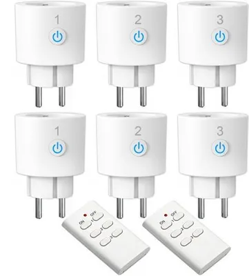 Productafbeelding van Draadloze 6 Stopcontacten+2 Afstandsbediening 3680W