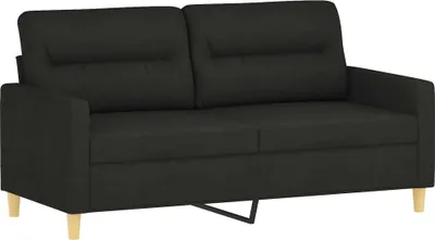 Produktbild von vidaXL 2-Sitzer-Sofa Schwarz 140 cm Stoff