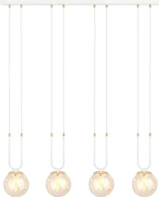 Produktbild von Bioledex Tonsern Pendelleuchte 4-fach E14 weiß/gold amber 92x115x15cm  Europe