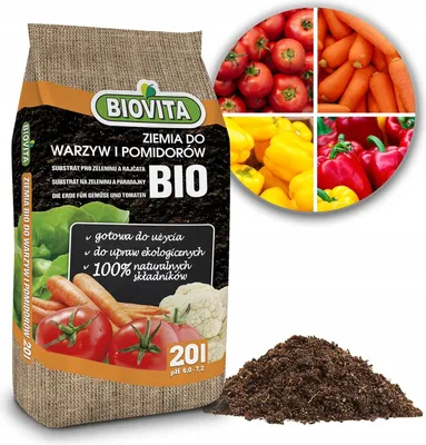 Produktbild von Fertige -Erde für Gemüse und Tomaten Biovita 20L