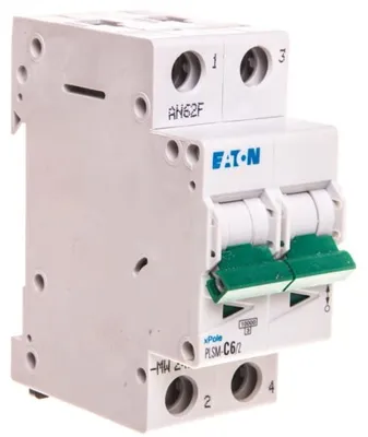 Productafbeelding van Eaton stroomonderbreker type C, 6A, 440V, IP20 (PLSM-C6/2-MW)