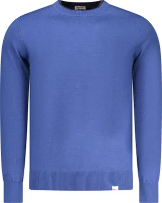 Produktbild von Herrenpullover Blau – Langarmshirt mit Stilvollen Kontrastdetails