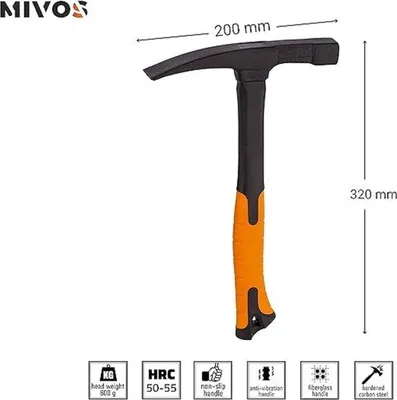 Produktbild von Famanu Schlosserhammer 600g - Ergonomischer Fiberglasgriff