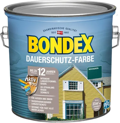 Produktbild von Bondex Dauerschutz-Holzfarbe 2,5 L moosgrün