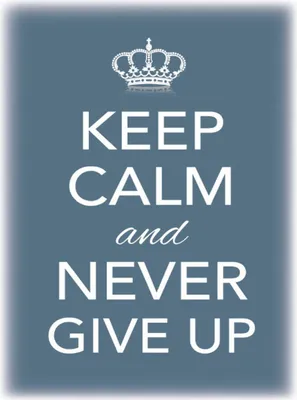 Produktbild von vianmo Holzschild 40x30 cm Keep Calm and never give up