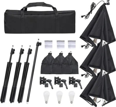 Produktbild von vidaXL Fotostudio-Set mit Beleuchtung und Hintergrund