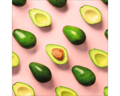 Produktbild von Glasbild Pink Avocado 30x30 cm