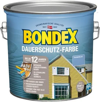 Produktbild von Bondex Dauerschutz-Farbe 2,5L -  Farbe: Taubenblau - Nr.: 329879