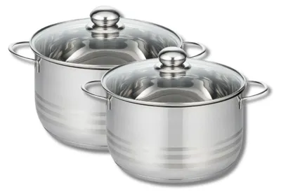 Image de Lot de 2 faitouts 20 et 24 cm en acier inoxydable sans PFAS Elo Brillant