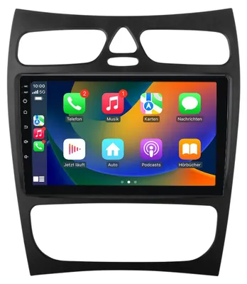 Obrázok produktu pre 9'' Android autorádio 64 GB pre Mercedes CLK W209 2002–2009 Carplay Android Auto GPS navigácia Bluetooth WiFi RDS DSP