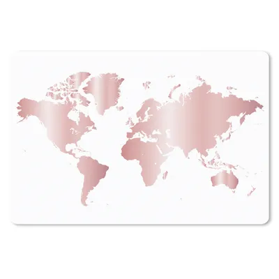 Produktbild von MuchoWow® Schreibtischunterlage Weltkarte - Rosa - Kinder - Jungen - Mädchen 60x40 cm - XXL Mauspad - Großes Mauspad