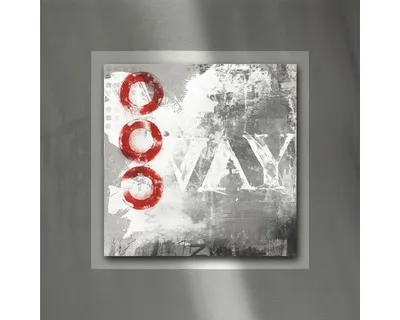 Produktbild von Metallbild Red Circle II 50x50 cm