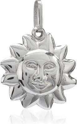 Produktbild von Kettennhänger Sonne 925 Silber poliert anlaufgeschützt rhodiniert Klein Amulett
