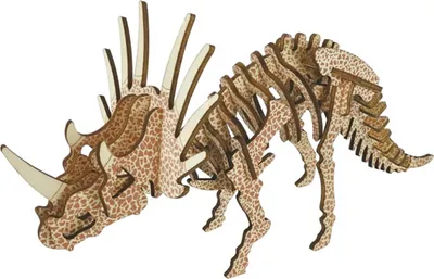 Obrázok produktu pre Woodcraft Drevené 3D puzzle Triceratops