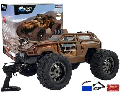 Produktbild von Lean Toys Rallyeauto Ferngesteuert Braun 2.4G 1:18 35 km/h Geschwindigkeitsregelung