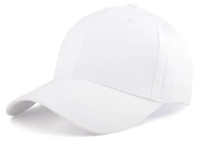 Zdjęcie produktu dla Czapka z daszkiem baseballowa, męska/damska, regulowana, bawełniana, biała, rozmiar S-M