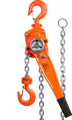 Produktbild von VEVOR Ratschenzug Stahl 1,5T Belastbarkeit Flaschenzug Hebezug 5,8m Hubhöhe Hebelzug Ф8x24mm Hubkettengröße Kettenzug 240N Zugkraft Strapazierfähige Doppelklinken-Bremse Ratschenkettenzug