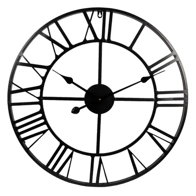 Produktbild von Clayre & Eef Wanduhr Ø 60 cm Schwarz Metall