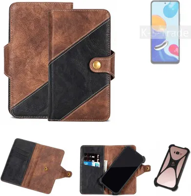 Produktbild von K-S-Trade Handyhülle Schutzhülle Bookstyle Case kompatibel mit Xiaomi Redmi Note 11 Global Klapphülle Cover Hülle Schutztasche 1x