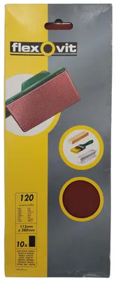 Produktbild von 10 STK Schleifpapier für Schwingschleifer Körnung 120 115mm x 280mm sehr fein
