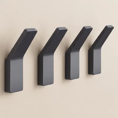 Produktbild von doporro 4 Stück Garderobenhaken Zinklegierung, Kleiderhaken Wand, selbstklebend Wandhaken für Jacken, Handtücher, Grau Stalo-13