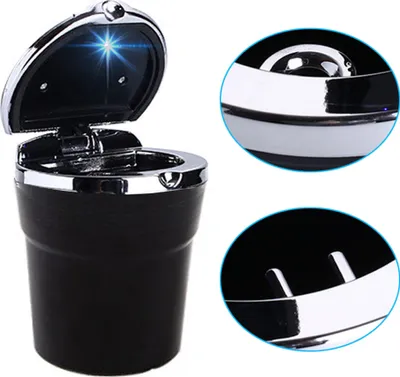 Produktbild von G59C KFZ Aschenbecher Autoaschenbecher LED Beleuchtung Getränkehalter Gluttöter