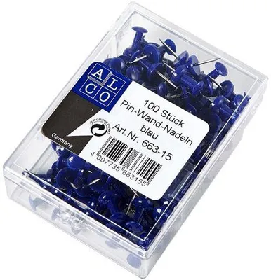 Produktbild von Pinnwandnadel 7,5mm dunkelblau VE=10x100 Stück