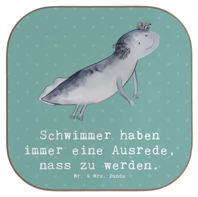Produktbild von Mr. & Mrs. Panda Untersetzer für Gläser Schwimmen Ausrede - Meeresbrise - Geschenk, Coaster, Nass, Tischuntersetzer, Leidenschaft, Chlorgeruch, Wasser, Sportler, Sportart