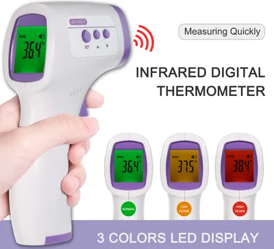 Image de Thermomètre frontal numérique infrarouge sans contact Mesure de la température pour les enfants et les adultes