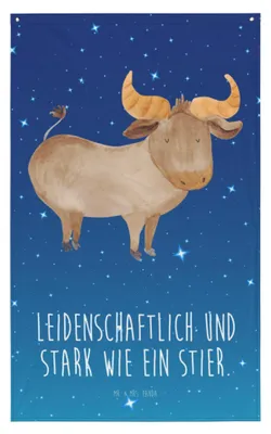 Produktbild von Mr. & Mrs. Panda Wandtuch Sternzeichen Stier - Sternenhimmel Blau - Geschenk, Gobelin, Wandbehang, Rind, Wandbild, Ochse, Geburtstag Mai, Tapestry, April, Wandteppich
