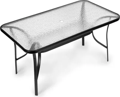 Produktbild von Glasgartentisch Wave 140x80cm Terrassenbalkontisch MultiGarden