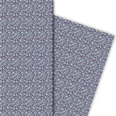 Produktbild von Edles Vintage/ Jugendstil Geschenkpapier auf lila - G5174, 32 x 48cm