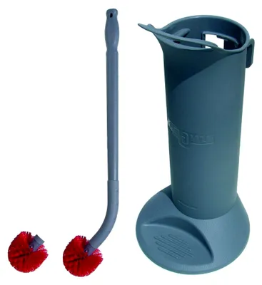 Produktbild von Toilettenbürste komplett (mit Halter und Ersatzbürste, Stiellänge 66 cm, ergonomischer Halter)