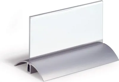 Obrázek produktu pro DURABLE Stolní jmenovka PRESENTER DE LUXE 61x150 mm, transparentní, 820119, 2 ks