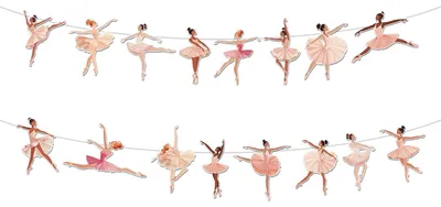 Productafbeelding van 2-stuks Bannerset met Ballettdansers voor Feestdecoratie