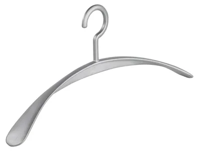 Productafbeelding van Set van 8 Kunststof Kledinghangers - Zilver 45 cm