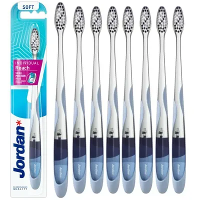 Immagine prodotto di Spazzolino Jordan Individual Reach Soft – morbido – testina piccola – 8 pezzi