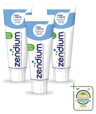 Immagine prodotto di 3 confezioni di dentifricio Zendium Fresh+White - 75 ml - confezione risparmio - 3 pezzi