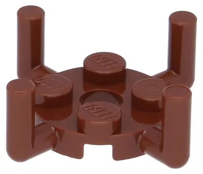 Obrázok produktu pre 5x LEGO Rundplatte 2 x 2 mit Pinloch und 4 Arme Up (98284) – Einzelteile