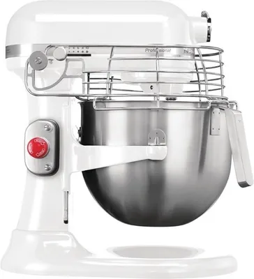 Image de Robot culinaire professionnel KitchenAid blanc, capacité 6,9 litres, référence 5KSM7990XEWH