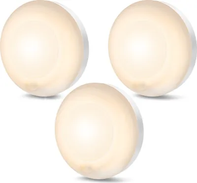 Produktbild von LED Spot Batterie Bewegungsmelder 3er-Set warmweiß 3000K mit 30s Timer für Innen & Außen