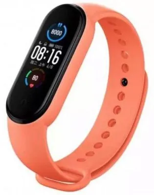 Immagine prodotto di Braccialetto per Xiaomi Mi Band, modelli M5 e M6, fitness tracker, colore arancione