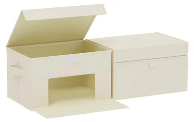 Productafbeelding van Praktische opbergboxen met deksel en handgrepen, set van 2