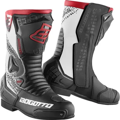 Zdjęcie produktu dla Buty motocyklowe Bogotto Losail Evo, czarny/biały/czerwony, 48